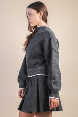 too cool for school knit sweater- black