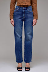 Hidden Ella Dark Wash High Rise Classic Straight Jean