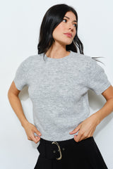 winnie heather grey knit tee