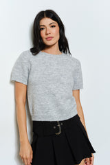 winnie heather grey knit tee