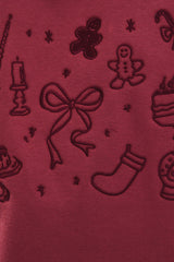 chrismas hits embroidered sweatshirt