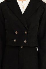 down to business blazer set - black