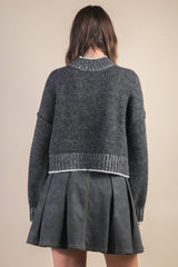 too cool for school knit sweater- black