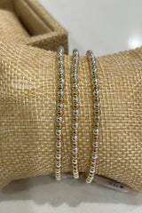 two tone classic ball bead gold filled bracelet - 3mm