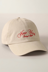 new york social club baseball hat - beige/red