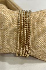 classic ball bead 14k gold filled bracelet - 3mm