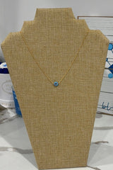 azure evil eye necklace - medium pendant