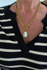 summer pearl drop necklace