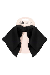 Recycled Fabric Bow Hair Clip 1pc- Black