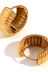 Scalloped 18K Gold Plated Earrings