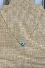 azure evil eye necklace - medium pendant
