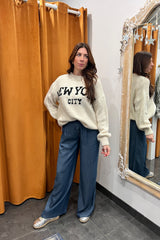 new york city ecru sweater