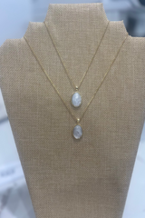 virgin mary mother of pearl necklace