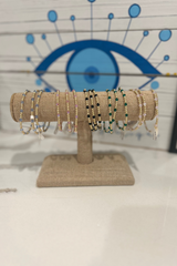 ellie gold filled swarowski crystal bracelet - rose water