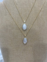 virgin mary mother of pearl necklace