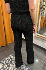 coco lurex straight leg pants