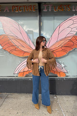 cowgirl chic suede fringe jacket