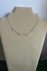 sterling silver mama pave necklace