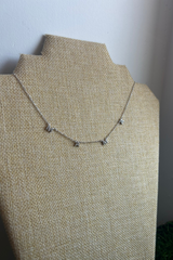 sterling silver mama pave necklace