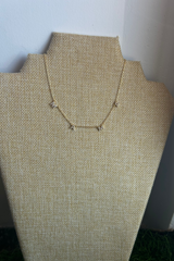 gold filled mama pave necklace