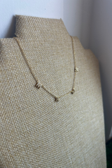 gold filled mama pave necklace