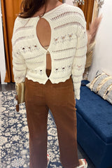 chestnut straight leg twill pants