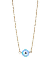 azure evil eye necklace - medium pendant