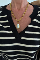 summer pearl drop necklace