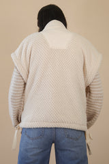 motorsport woven vest- ecru