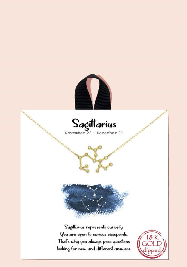 sagittarius zodiac star necklace