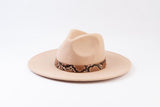 lexi snake trim wool fedora