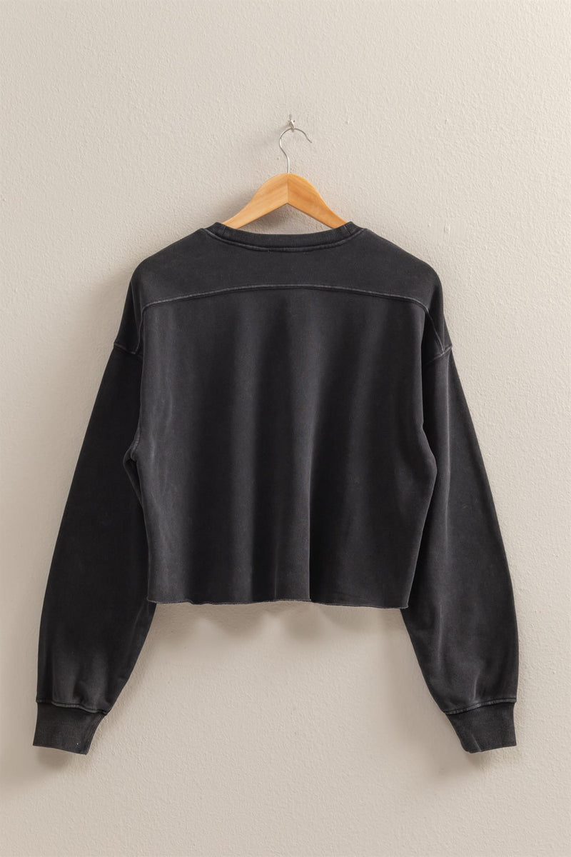 utility washed out black sweatshirt