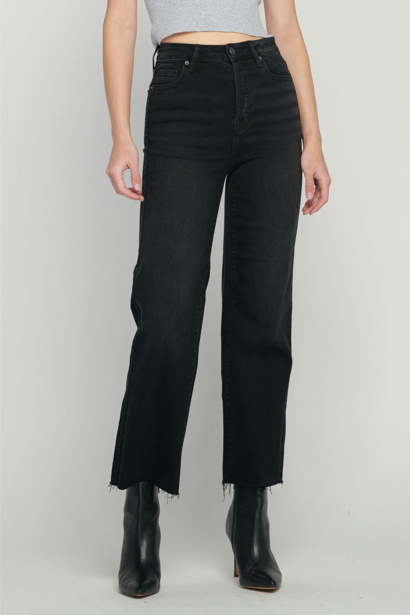 hidden tracey black high waist straight jean