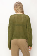 now you see me moss knit top