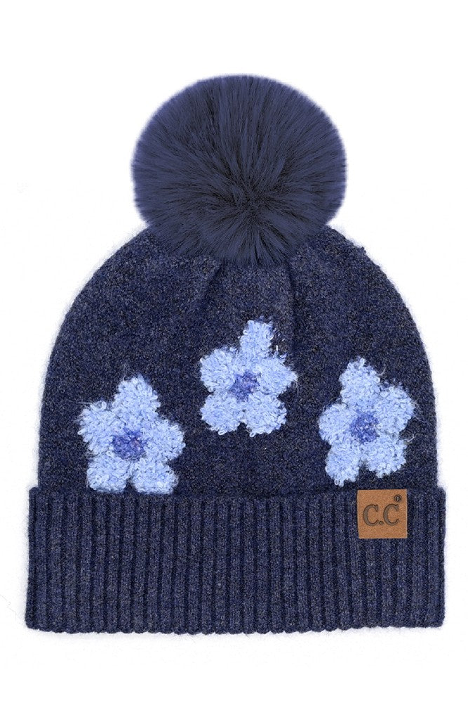 daisy chain beanie- navy