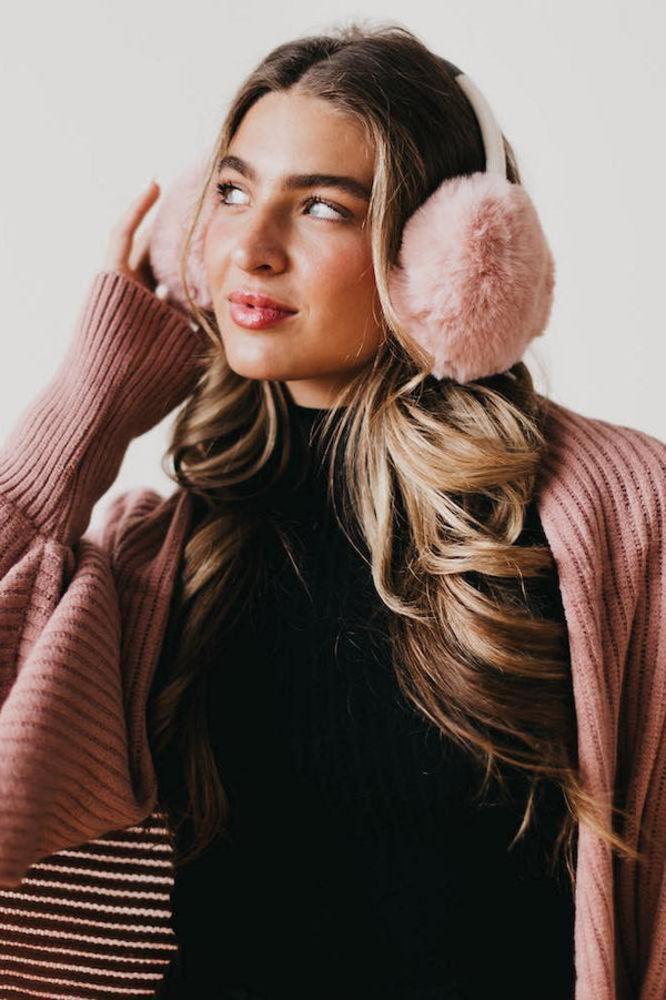 in the city pink earmuffs