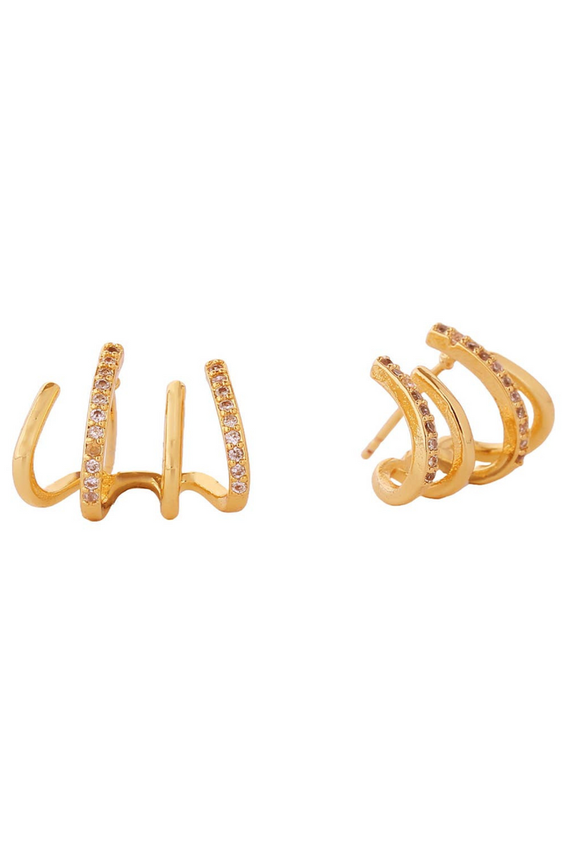 the bella claw earrings - Gold