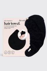Kitsch Quick Dry Hair Towel - Eco Black