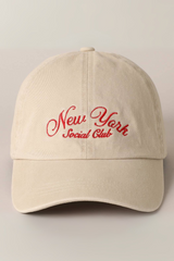 new york social club baseball hat - beige/red