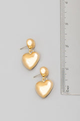 mini heart earrings