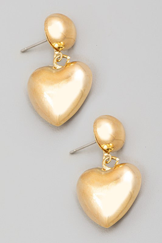 mini heart earrings