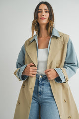 give some denim trench coat