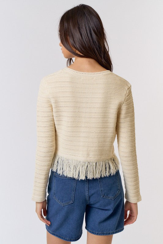 bring the fringe cardigan