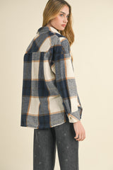 navy plaid pullover