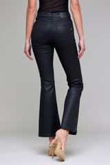 Hidden Happi Black Coated Stretch Flare Jean
