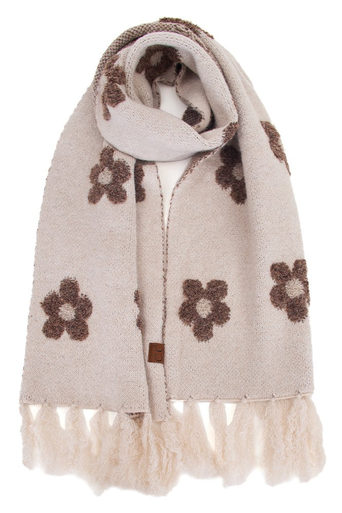 daisy chain scarf- beige