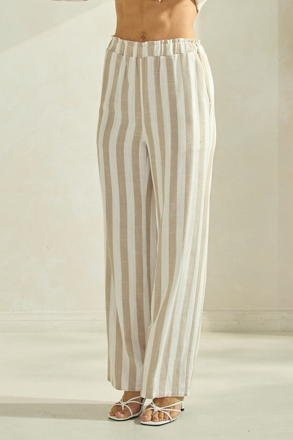 boat day striped linen pants