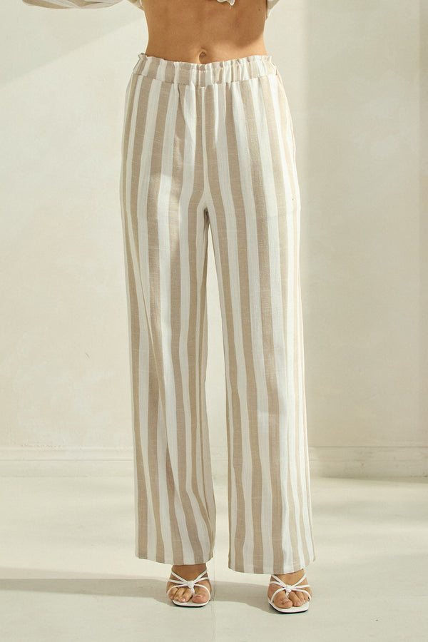 boat day striped linen pants