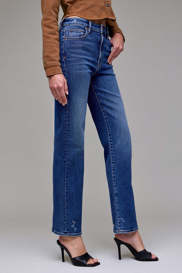Hidden Ella Dark Wash High Rise Classic Straight Jean