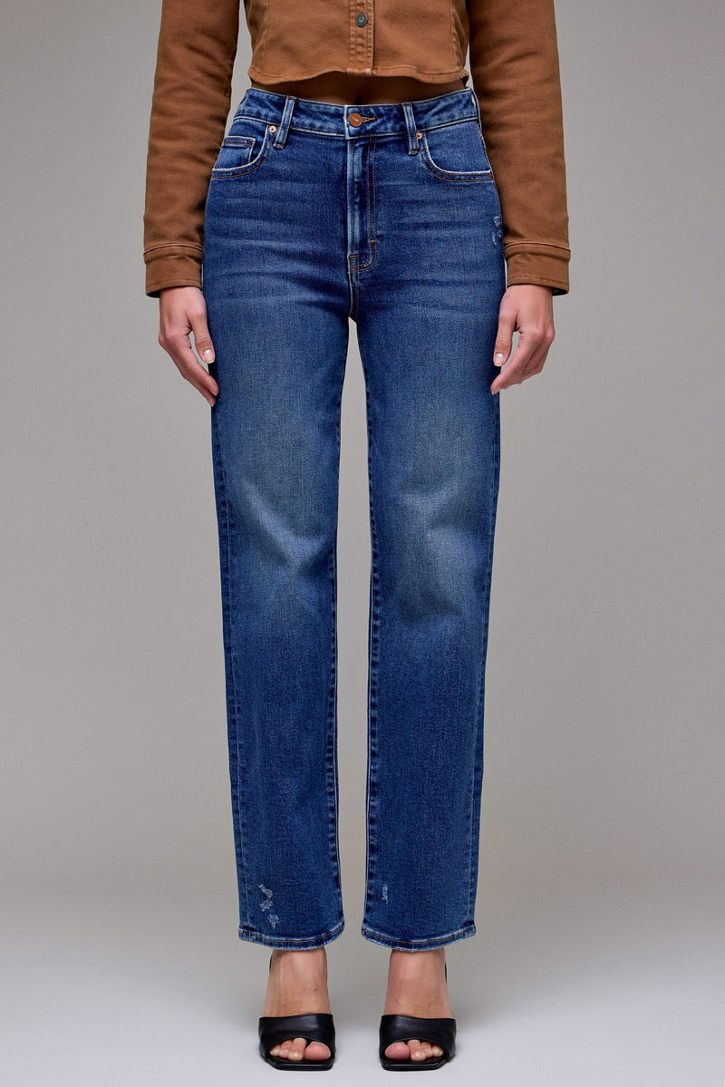 Hidden Ella Dark Wash High Rise Classic Straight Jean